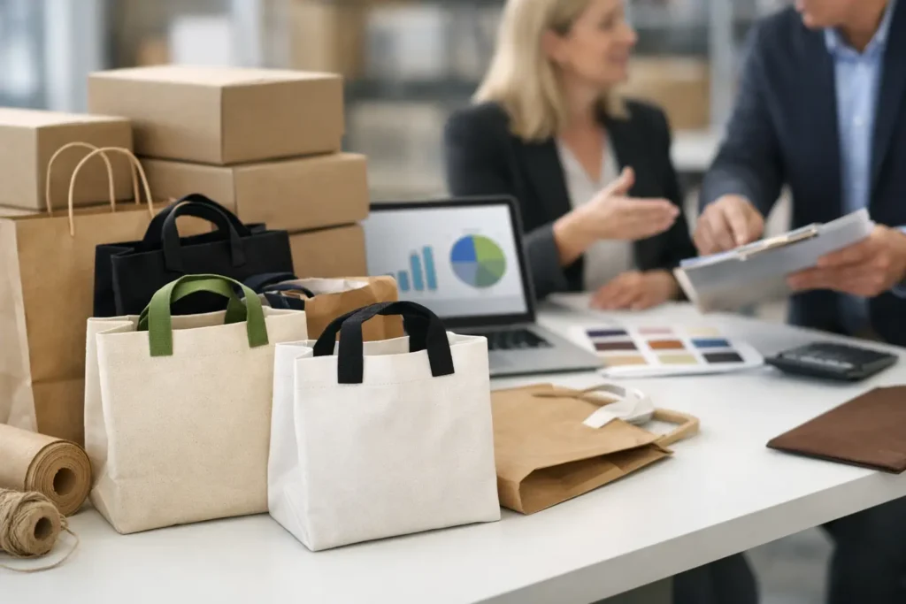 Cómo organizar pedido B2B de bolsas personalizadas