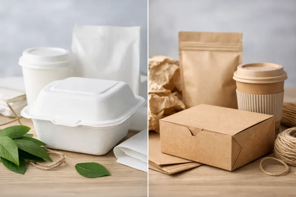 Cambre biodegradable vs papel kraft para empaques
