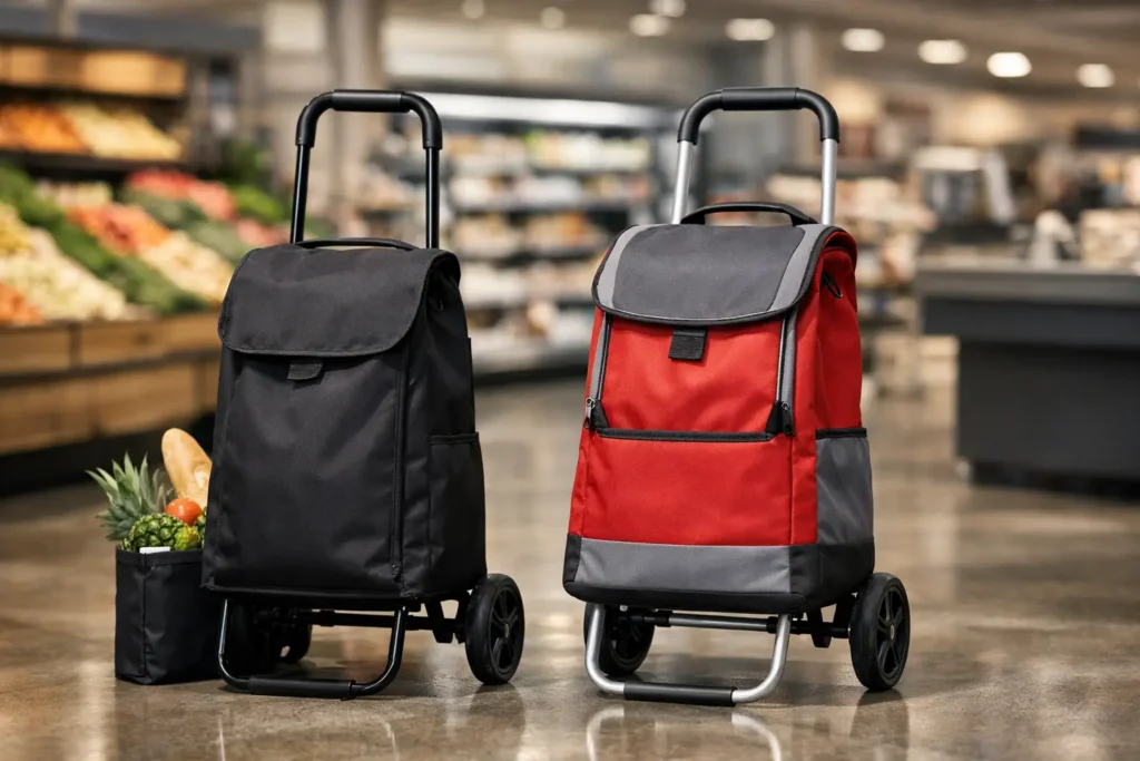 Guía de bolsas tipo carro para supermercados